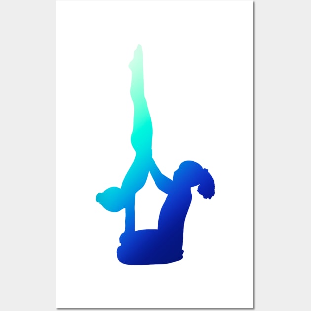 A women’s pair doing handstand on knees Wall Art by artsyreader
